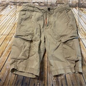 Johnnie B Tan Khaki Cotton Cargo Shorts